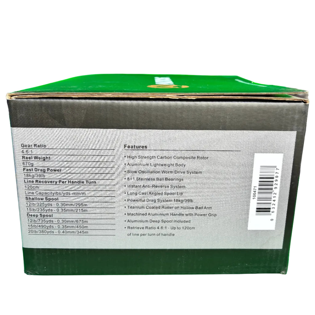 Akios Kyori ST10 reel specs on retail box