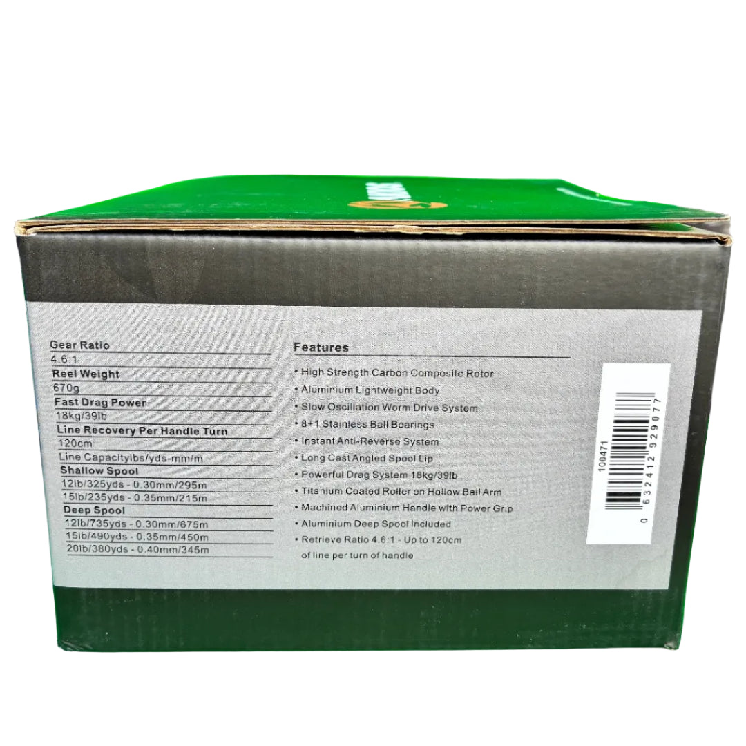 Akios Kyori ST10 reel specs on retail box