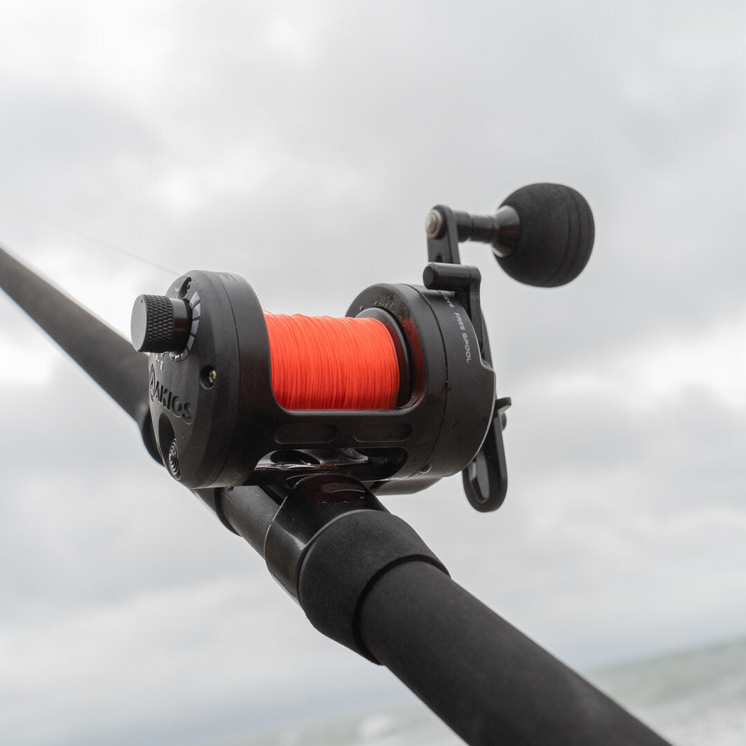 akios nitron f-16 surf reel for serious distance casting