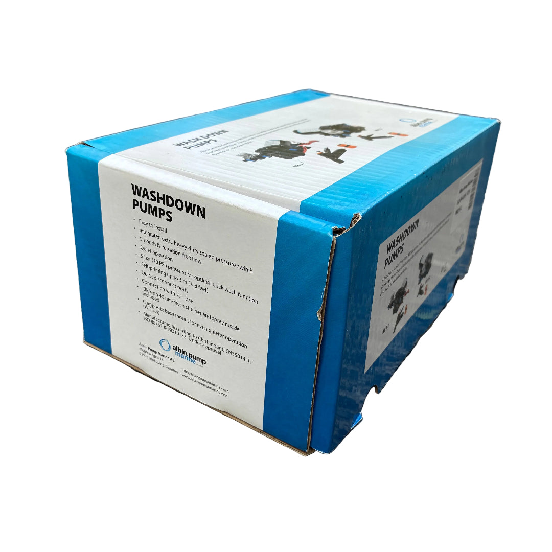 albin wash down pump retail box