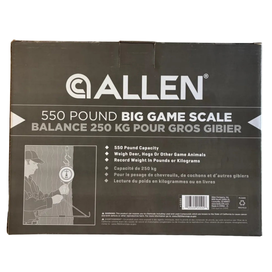 allen 250kg big game scales back box shot