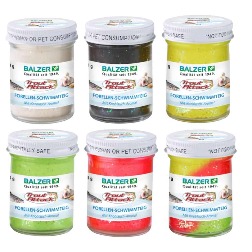 Balzer Trout Attack Garlic Trout Paste with Glitter – 50g