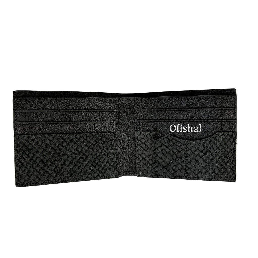 ofishal fish leather bifold wallet