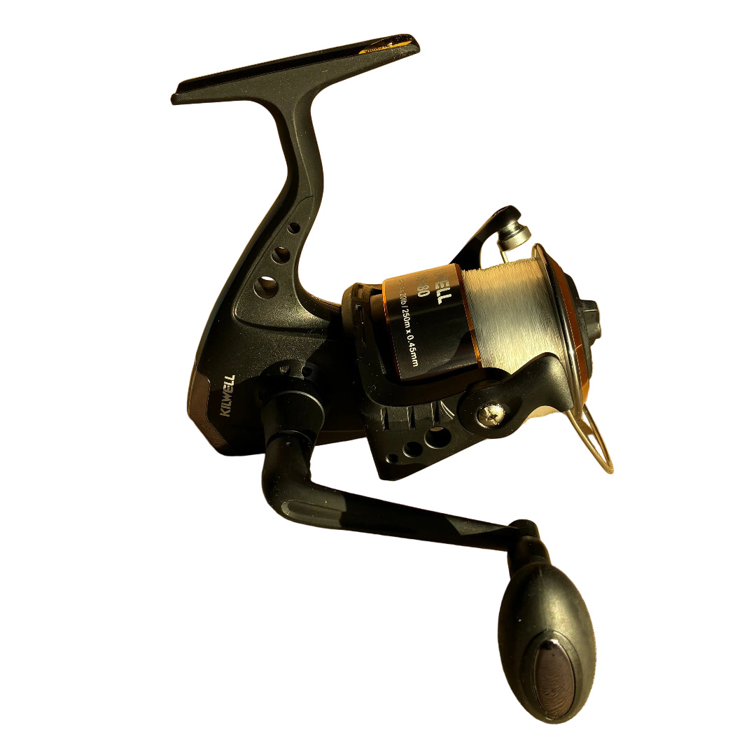 surf reel NZ Kilwell Black Shadow 380 alloy spool design