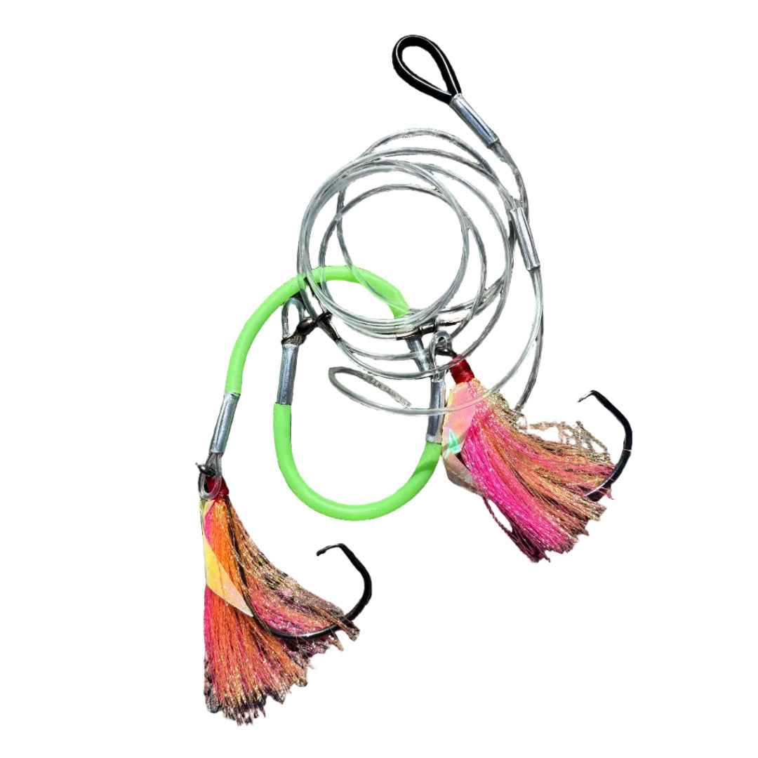 SnapperTackle Premium Puka Rig – Orange/Pink 10/0