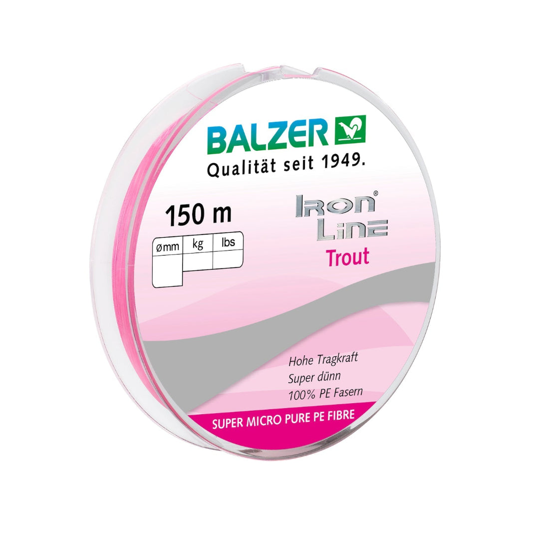 Balzer Iron Linz Trout fishing line spool on a white background