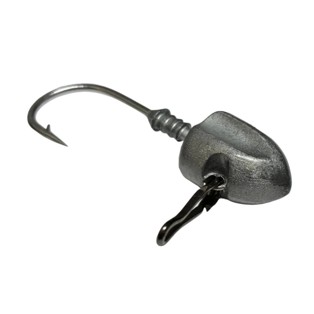 soft bait jig head quick change inova rhino clip