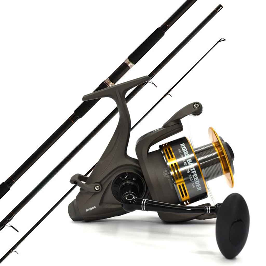 Kilwell 14ft surf rod and RXB85 baitfeeder reel combo for surfcasting in New Zealand
