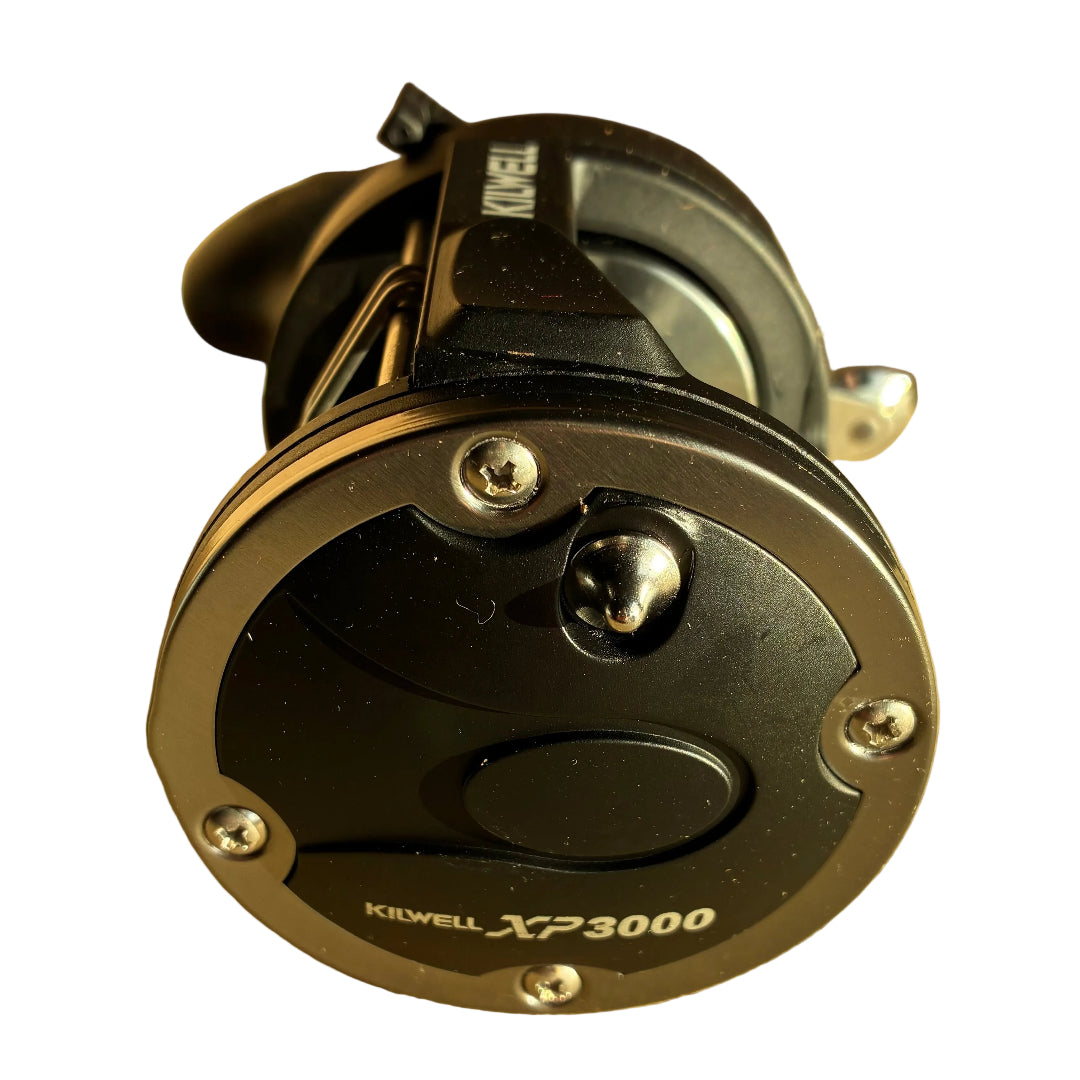 Kilwell XP3000 3BB level wind reel close up side plate