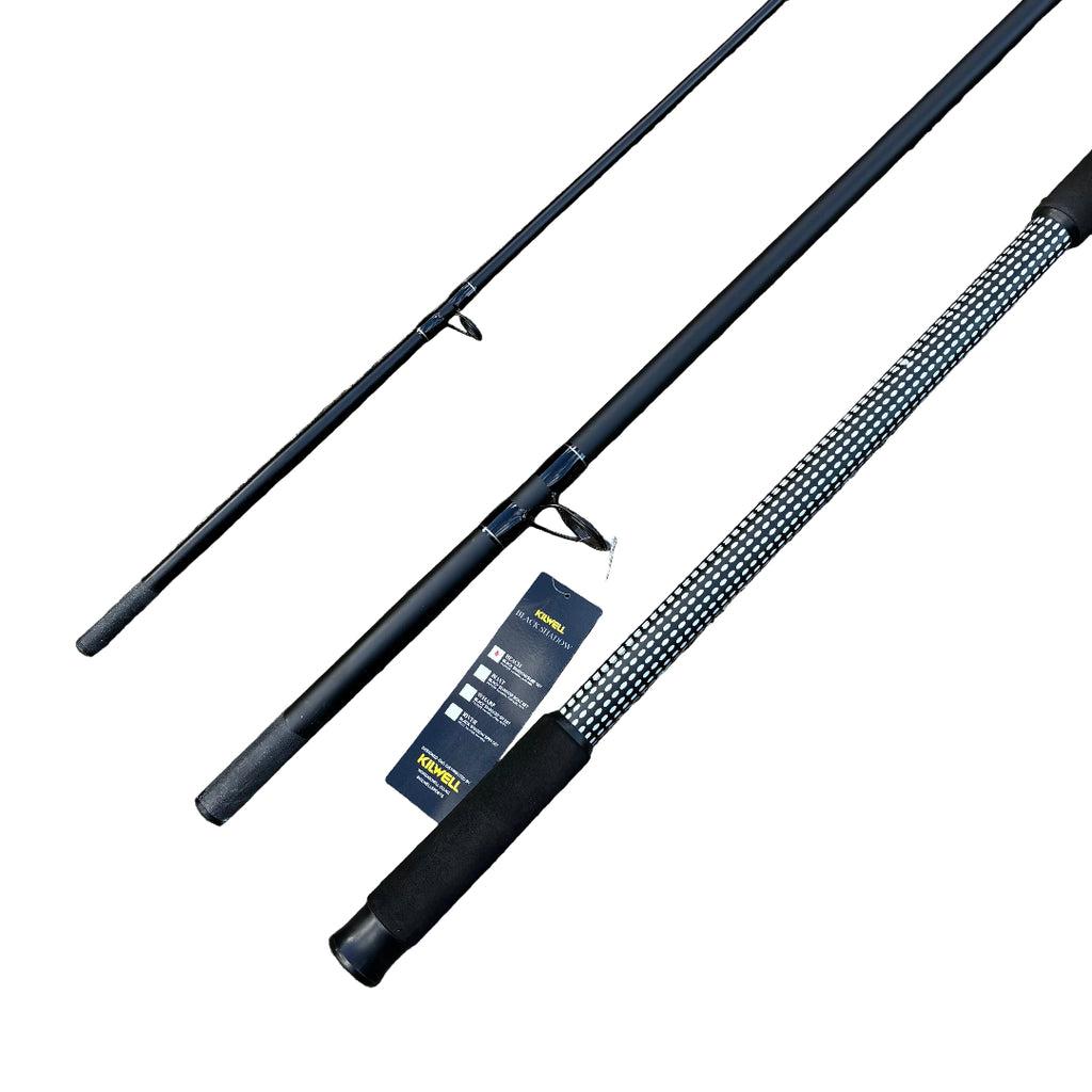 14 ft black shadow surf rod butt section close up