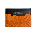 Matai Brown Ofishal fish leather card holder wallet