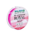 Balzer Platinum Royal Trout fishing line spool on a white background