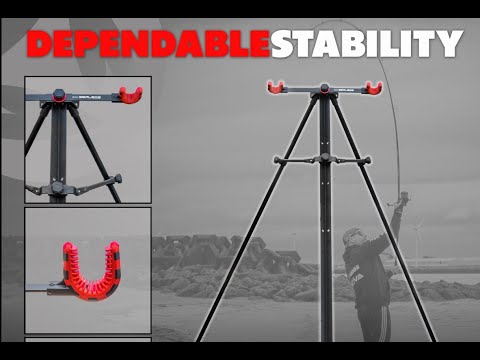 Akios SeaLegs 6ft double tripod surf casting rod holder YouTube Video