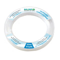 A spool of Balzer saltwater fishing line, featuring clear line wound on a white plastic core with blue and white printed labels. The label indicates a length of 50m (55 yards) and features the Balzer brand logo.