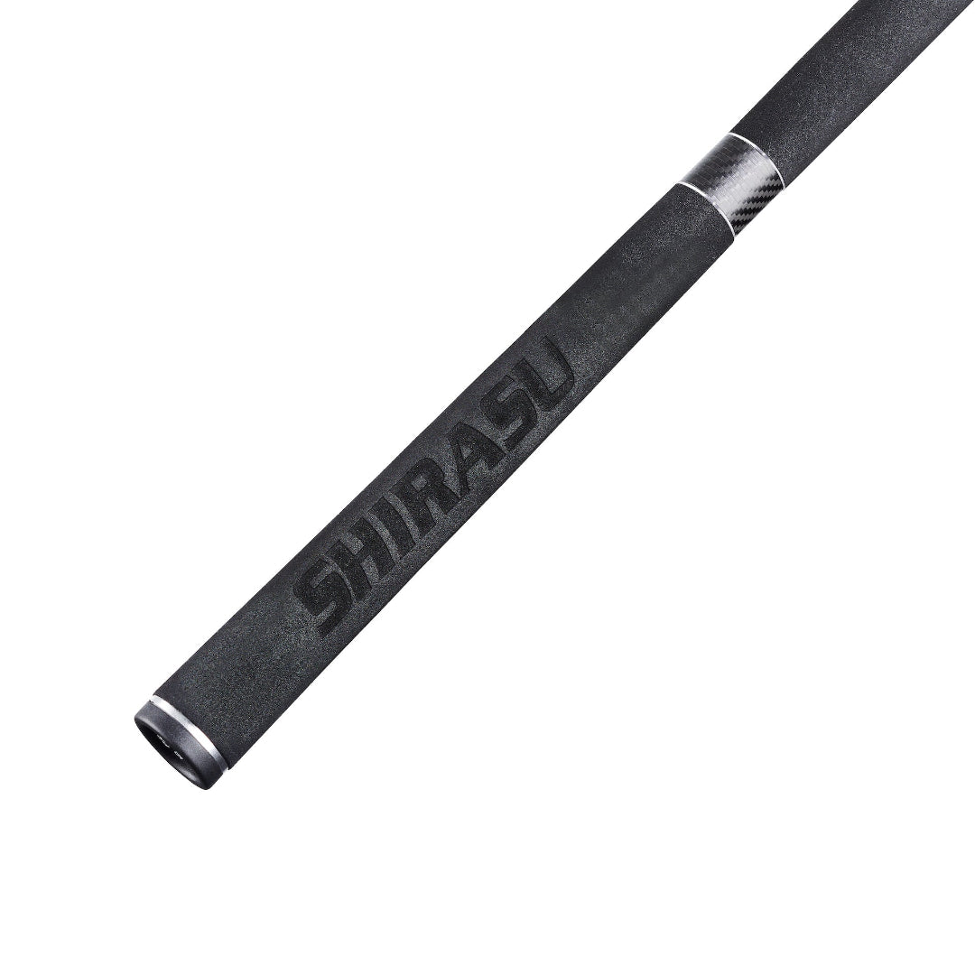 Black strap with silver clasp on a white background