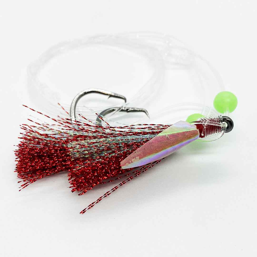 Snapper Tackle premium flasher rig red and blue for snapper fishing