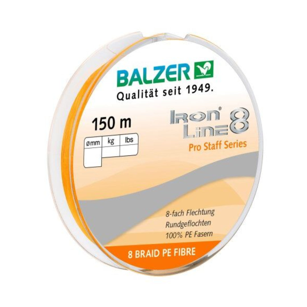 Balzer Iron Line Orange PE8 Braid 150m – 0.08mm | 7.2kg