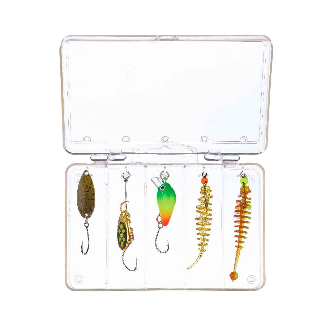Balzer Trout Attack Lure Assortment – 5 Piece Trout Lure Tackle Box