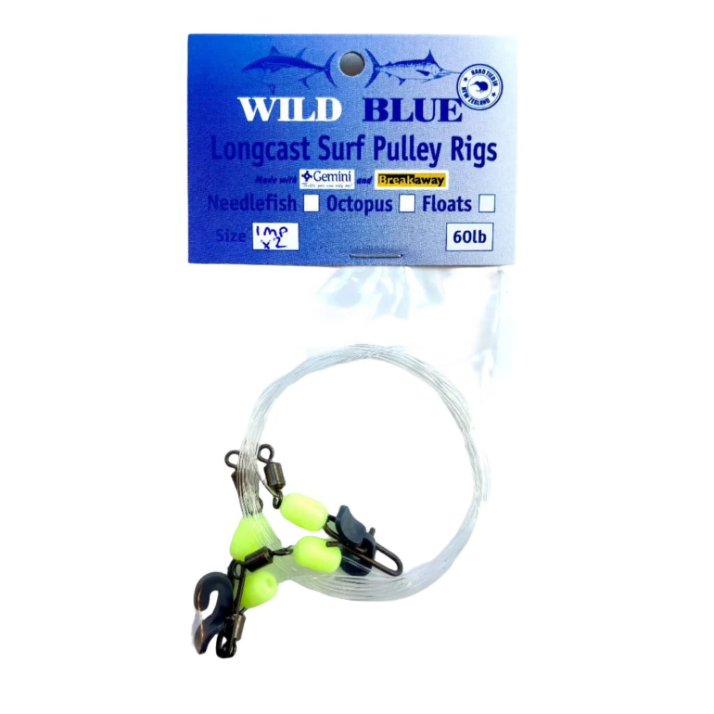 wild blue longcast surf pulley rigs