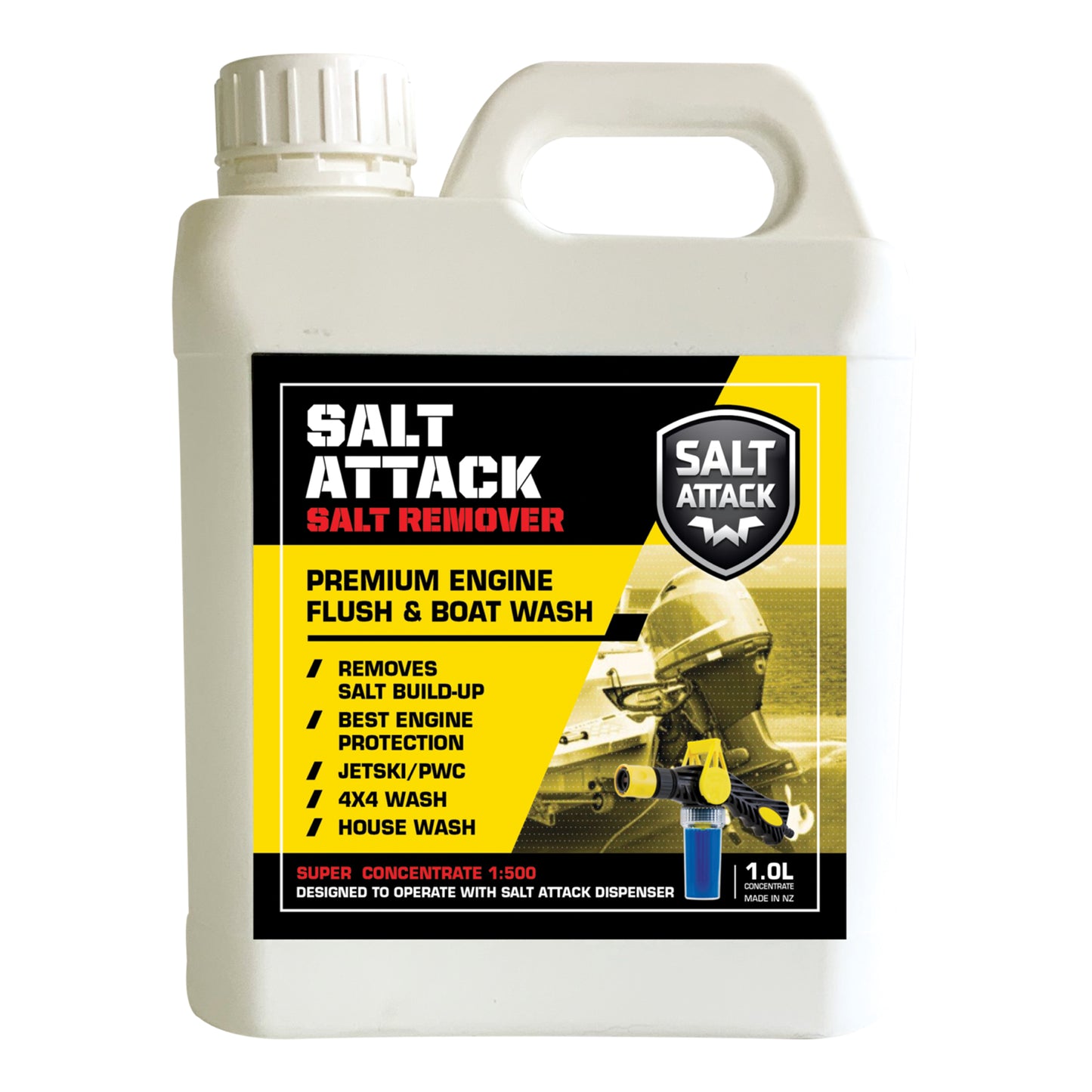 1 Litre Bottle of Salt Attack Salt Remover
