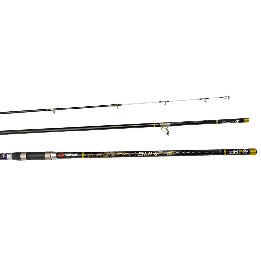 Akios AirSpeed Surf 435 MKII Black Edition Surf Rod 14ft 5in 3 Piece 100-220 gram