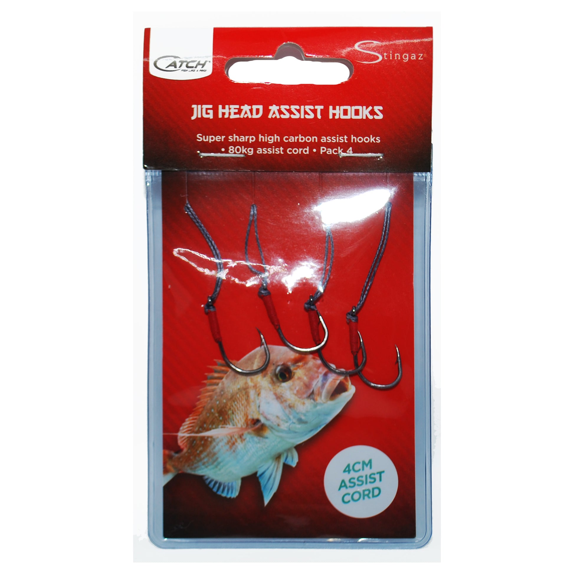 Catch Jig Head Assist Hooks with 4cm Assist Cord – Lure Me