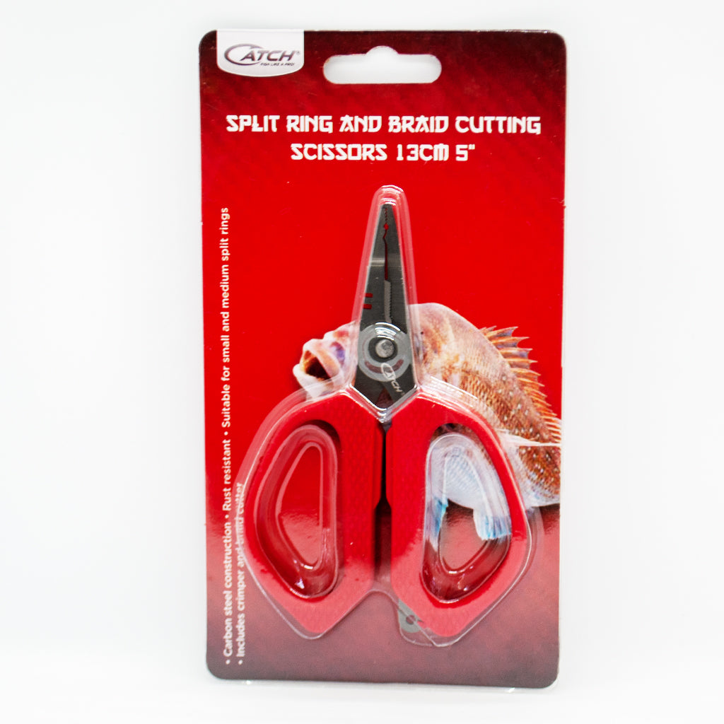 Catch Split Ring and Fishing Braided Line Cutting Scissors