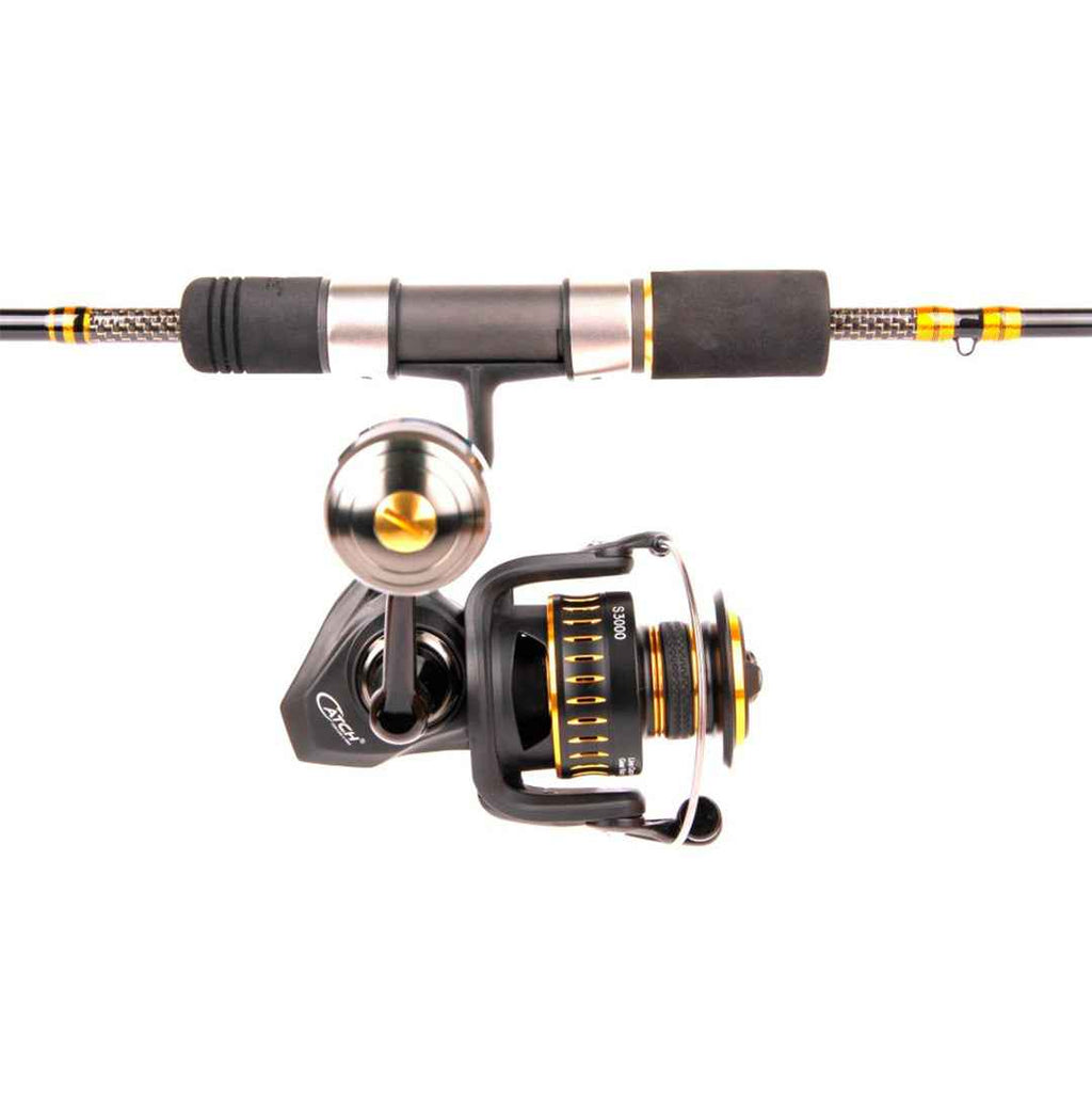 Catch S3000 + Kensai Slow Pitch Spin Jigging Combo with Braid 8kg Drag 6ft 3in 1 Piece 80-150 gram