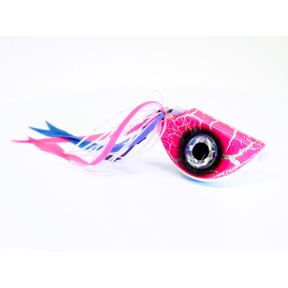 Catch Larghe Pink Crackle Beady Eye Kabura Jig with Glow and UV (60-150g)