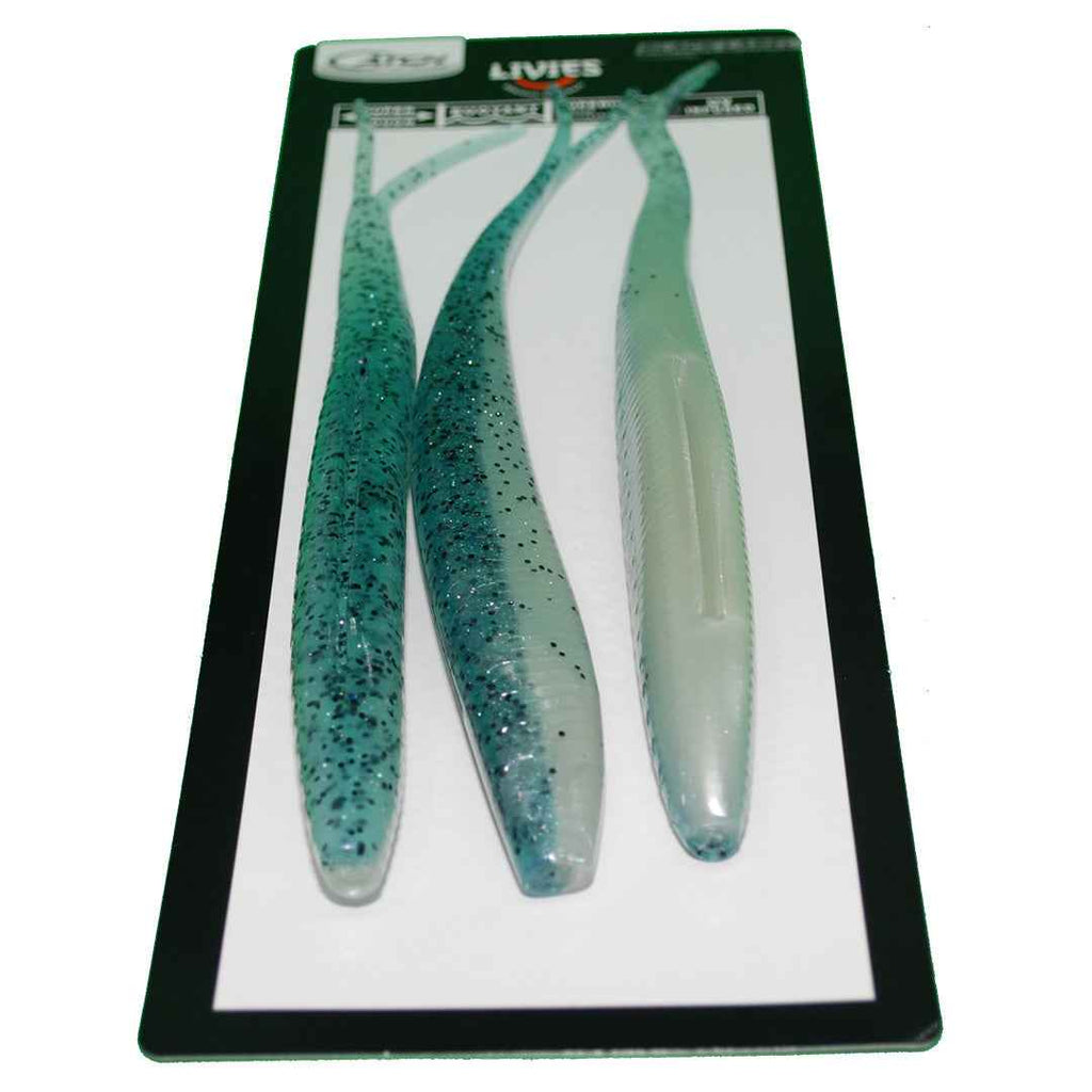 Catch Black Label Livies 10 inch Power Pilchard Glow softbait NZ Pack of 3