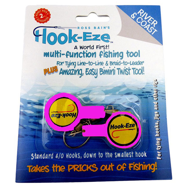 Hook Eze Fishing Knot Tying Tool - River and Coast Twin Pack in Pink - LURE ME - Online Fishing Tackle.
