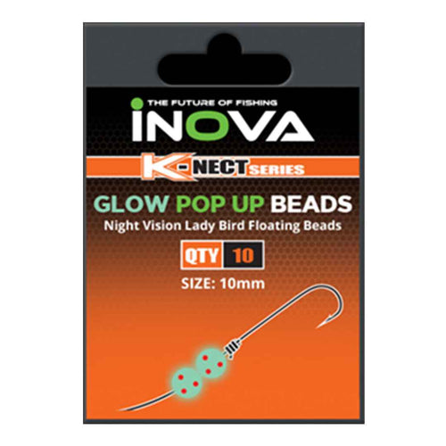 INOVA glow pop up beads for surfcasting fishing bait presentation New Zealand