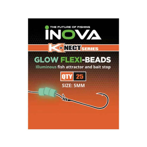 INOVA Glow Flexi Beads luminous fishing attractor and bait stop beads for surfcasting and shore rigs New Zealand