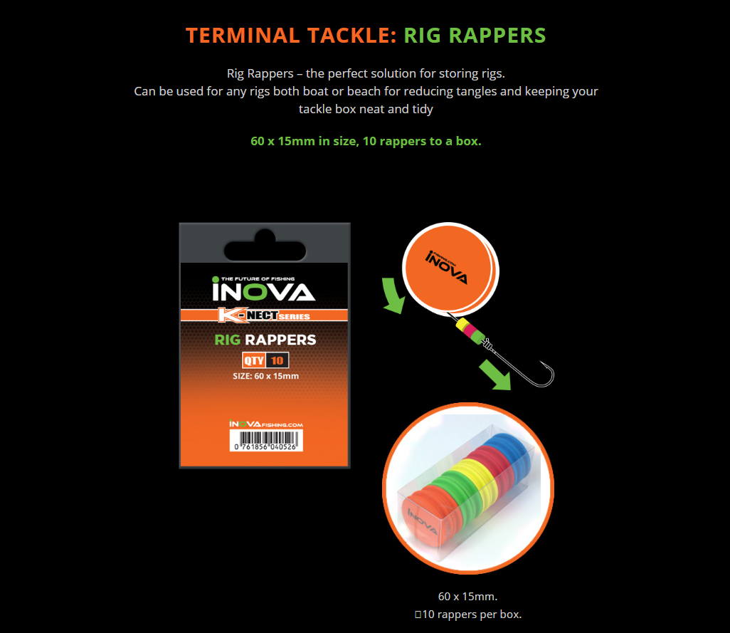 INOVA Rig Rappers Foam Rig Winder Trace Storage Solution - LURE ME - Online Fishing Tackle.