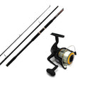 Kilwell Black Shadow 14ft surf combo NZ long cast beach fishing rod and reel