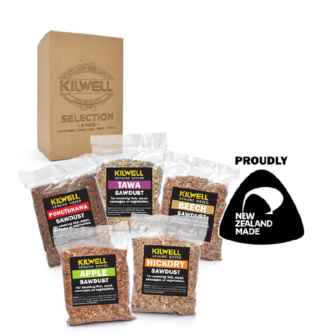 Kilwell NZ Assorted Smoker Sawdust Selection 5 Pack
