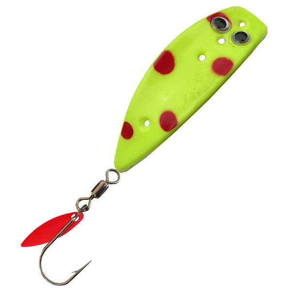 Trout Killer Trolling Lure - Chartreuse Fire Dot