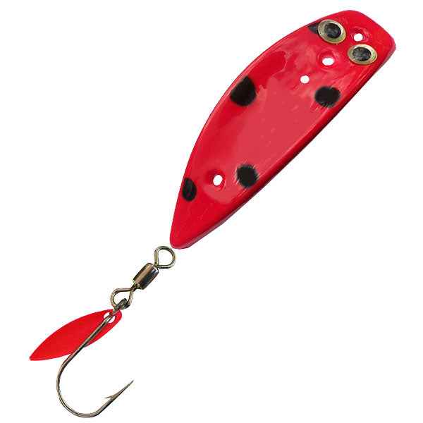 Trout Killer Trolling Lure - Red Black Dots