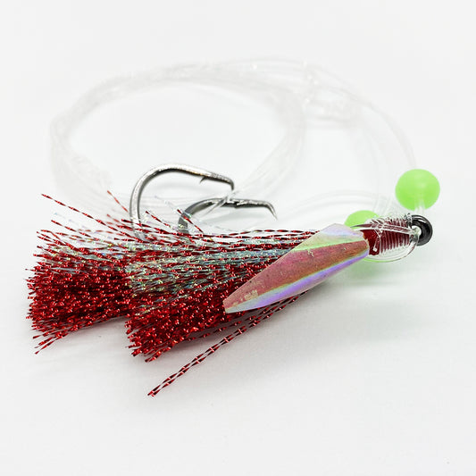 Red and Blue Snapper Tackle Flasher Rigs
