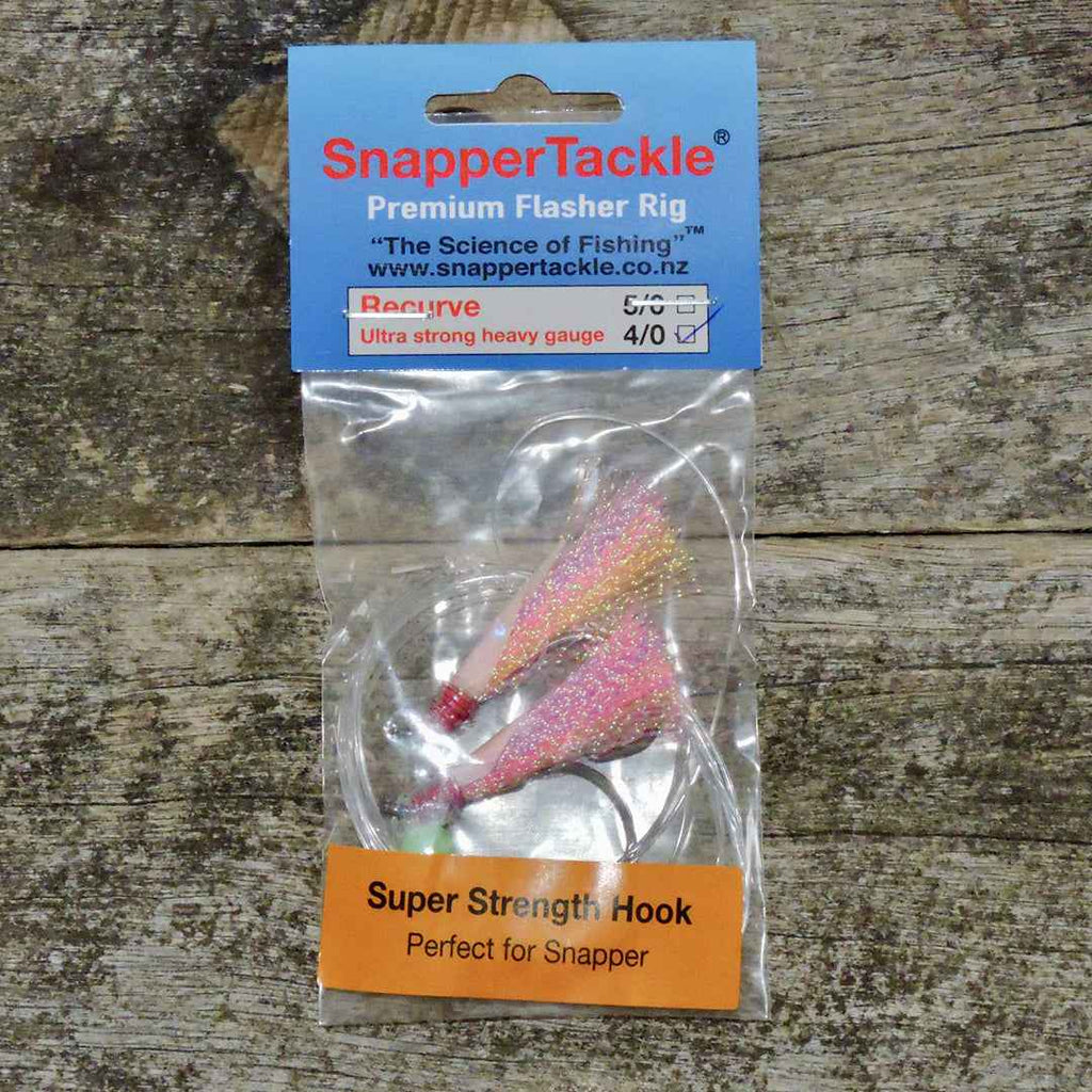 Snapper Tackle Premium Flasher Rig - Orange and Pink