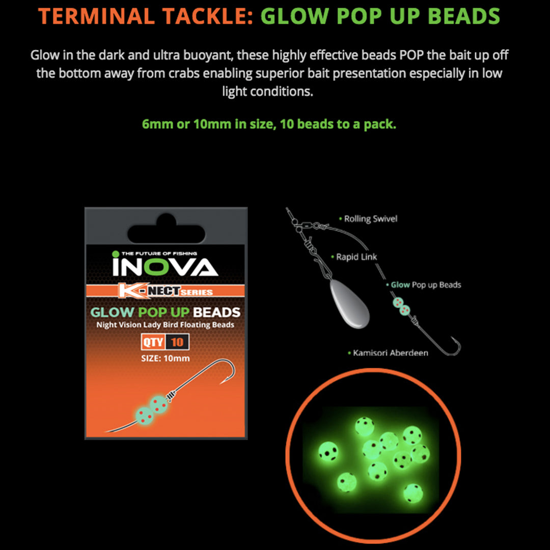 INOVA Glow Pop Up Beads - LURE ME - Online Fishing Tackle.